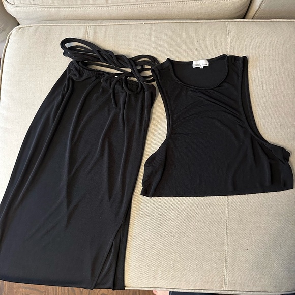 Danielle Bernstein Tie Skirt Set - Black - Picture 3 of 3